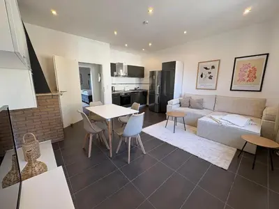Ein Sitzbereich in der Unterkunft Schöne Ferienwohnung in Andernach