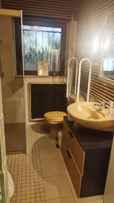 Ein Badezimmer in der Unterkunft Bergblick
