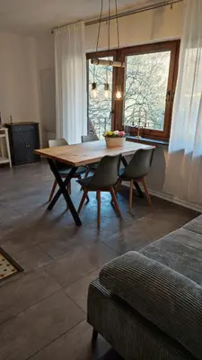 Ein Sitzbereich in der Unterkunft Bergblick