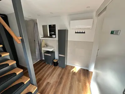 Küche/Küchenzeile in der Unterkunft Ferienhaus mit umzäuntem Garten und Terrasse im schönen Nahetal