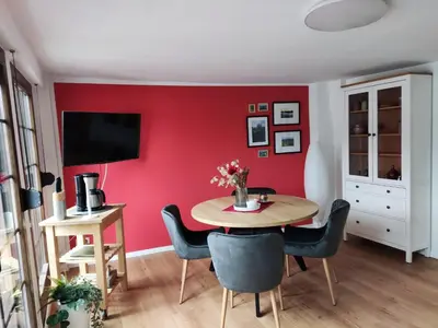 TV/Unterhaltungsangebot in der Unterkunft FeWo mit Terrasse