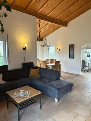 Ein Sitzbereich in der Unterkunft Casa Andrea, Ferienwohnung