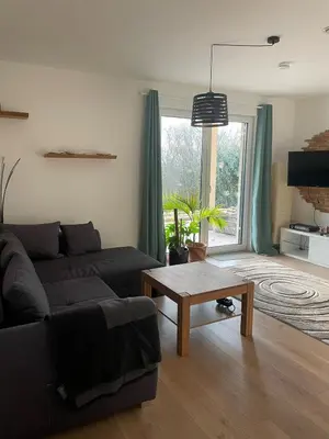 Ein Sitzbereich in der Unterkunft gemütliche Ferienwohnung