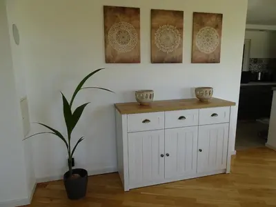 Küche/Küchenzeile in der Unterkunft Ferienhaus Eifelgruß, in schöner Waldrandlage und tollem Naturgarten
