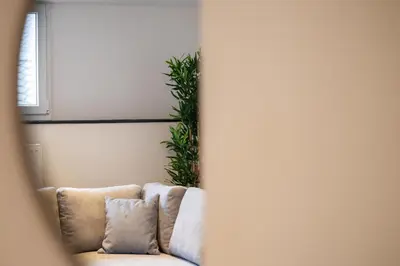Ein Sitzbereich in der Unterkunft Fewomo, Historisches Moselflair Apartment, 6 Personen, Stilvoll & Komfortabel für deinen Urlaub