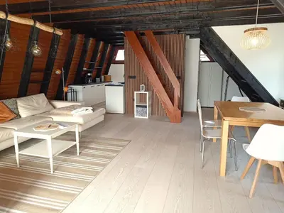Ein Sitzbereich in der Unterkunft Ferienhaus Freilingen 131