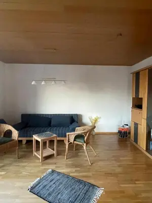 Ein Sitzbereich in der Unterkunft Ferienwohnung mit Aussicht
