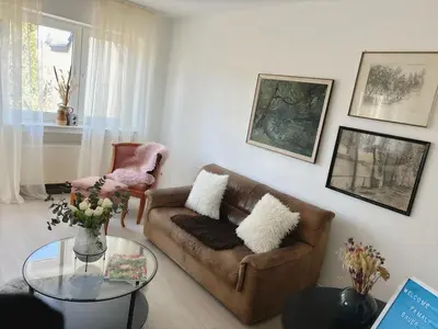 Ein Sitzbereich in der Unterkunft Ferienwohnung Daun