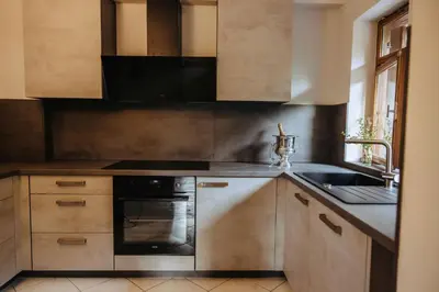 Küche/Küchenzeile in der Unterkunft Außerhalb2 - Chalet Wassermühle