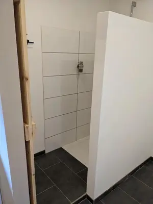 Ein Badezimmer in der Unterkunft Kleine Wohnung am waldrand