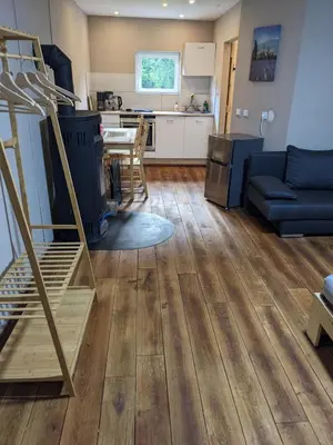 Küche/Küchenzeile in der Unterkunft Kleine Wohnung am waldrand