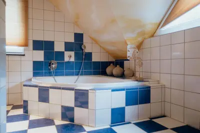 Ein Badezimmer in der Unterkunft Gästehaus GoldGelb