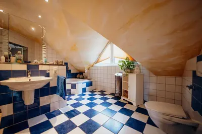 Ein Badezimmer in der Unterkunft Gästehaus GoldGelb