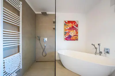 Ein Badezimmer in der Unterkunft Reet am Rhein - Chateau