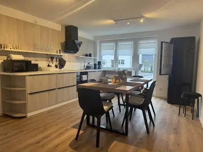 Küche/Küchenzeile in der Unterkunft Ferienwohnung Bea