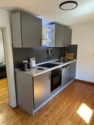 Küche/Küchenzeile in der Unterkunft Loreley 2 Zimmerwohnung mit Hof und Garten