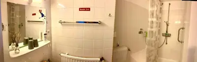 Ein Badezimmer in der Unterkunft Gästehaus Zur Burggräfin