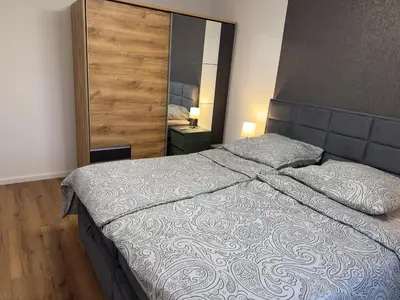 Ein Bett oder Betten in einem Zimmer der Unterkunft Ferienwohnung Michael Schneider