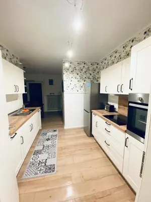 Küche/Küchenzeile in der Unterkunft Ferienwohnung Hohensonne