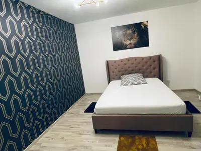 Ein Bett oder Betten in einem Zimmer der Unterkunft Ferienwohnung Hohensonne