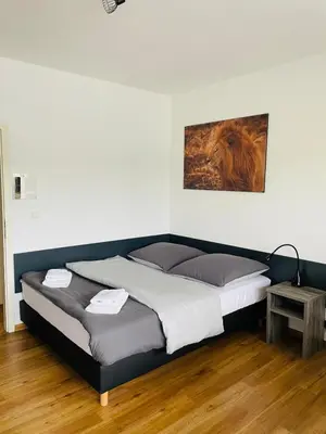 Ein Sitzbereich in der Unterkunft Apartment am Deutschen Eck