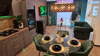 Küche/Küchenzeile in der Unterkunft Ferienhaus Mefady Jünkerath