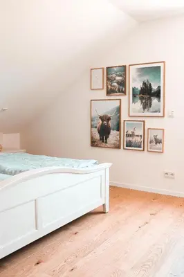 Ein Bett oder Betten in einem Zimmer der Unterkunft Ferienwohnung Gerolstein