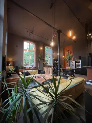Küche/Küchenzeile in der Unterkunft Gleis 22 - Wellness und Retreats im Alten Bahnhof von Kruft