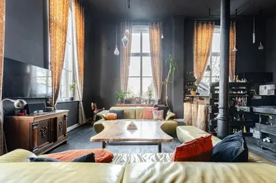 Ein Sitzbereich in der Unterkunft Gleis 22 - Wellness und Retreats im Alten Bahnhof von Kruft