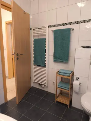 Ein Badezimmer in der Unterkunft Ferienwohnung Ries am Weinberg