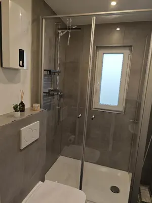 Ein Badezimmer in der Unterkunft Gemütliche 2 Zim Wohnung mit Fahrradstellplätzen