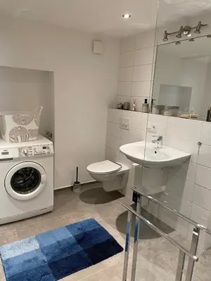 Ein Badezimmer in der Unterkunft Ferienhaus Schiefertraum