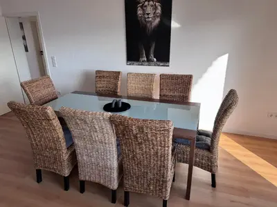 Ein Sitzbereich in der Unterkunft Ferienwohnung am sonnigen Südhang