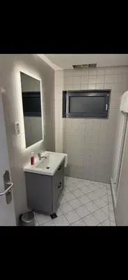 Ein Badezimmer in der Unterkunft Ruhige, gemütliche Wohnung, 2 Betten
