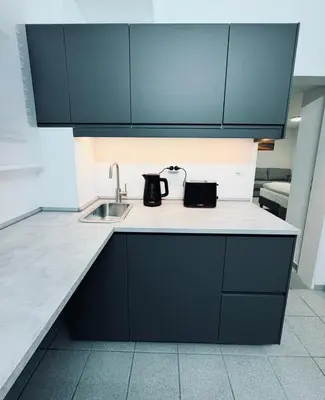 Küche/Küchenzeile in der Unterkunft Ruhige, gemütliche Wohnung, 2 Betten