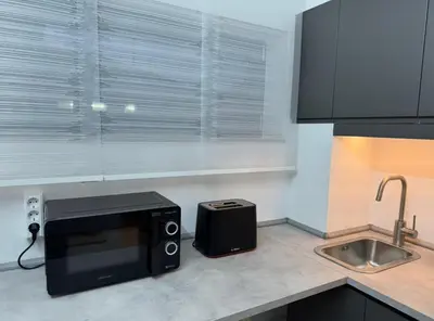 Küche/Küchenzeile in der Unterkunft Ruhige, gemütliche Wohnung, 2 Betten