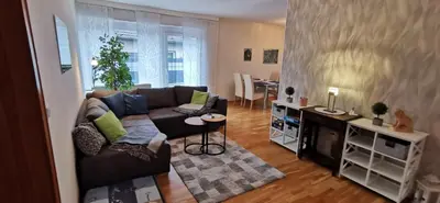 Ein Sitzbereich in der Unterkunft Ferienwohnung Münch