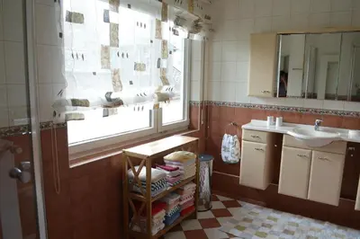 Ein Badezimmer in der Unterkunft Ferienhaus Goethe