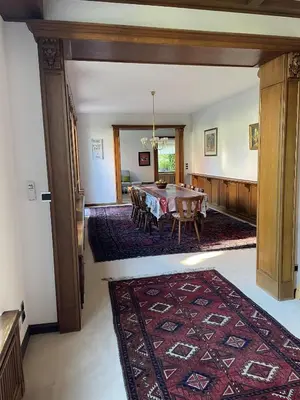 Ein Sitzbereich in der Unterkunft Ferienhaus Goethe
