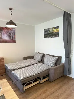 Ein Sitzbereich in der Unterkunft Helenes Ferienwohnung