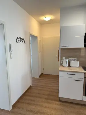 Küche/Küchenzeile in der Unterkunft Helenes Ferienwohnung