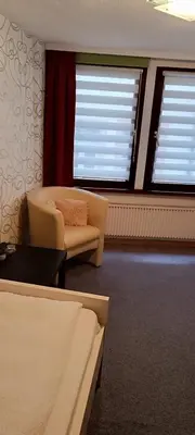 Ein Sitzbereich in der Unterkunft Haus Roxy