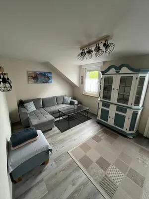 Ein Sitzbereich in der Unterkunft Möblierte Wohnung Petra