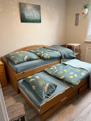 Ein Sitzbereich in der Unterkunft Möblierte Wohnung Petra