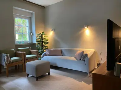 Ein Bett oder Betten in einem Zimmer der Unterkunft Ferienhaus Alfbach