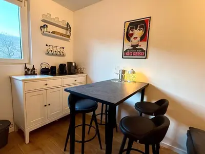 Küche/Küchenzeile in der Unterkunft Maisonette Vino Veritas - Auszeit am Weinberg