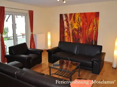 Ein Sitzbereich in der Unterkunft Ferienwohnungen Ferienland Cochem