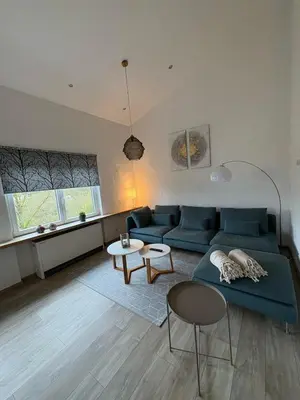 Ein Sitzbereich in der Unterkunft Wunderschön gelegener Bungalow in Biersdorf am See - Best view -