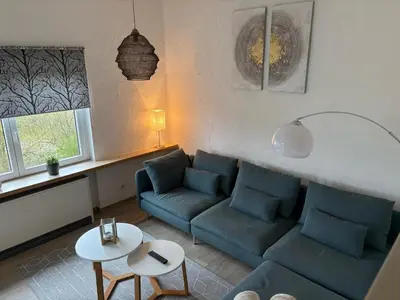 Ein Sitzbereich in der Unterkunft Wunderschön gelegener Bungalow in Biersdorf am See - Best view -