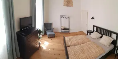 Ein Bett oder Betten in einem Zimmer der Unterkunft Kleinstadtidyll